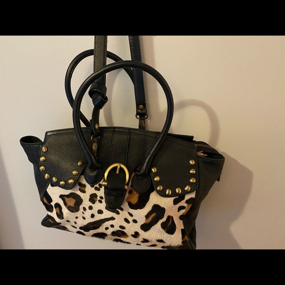 INNUE Made in Italy black leather satchel - Picture 2 of 10